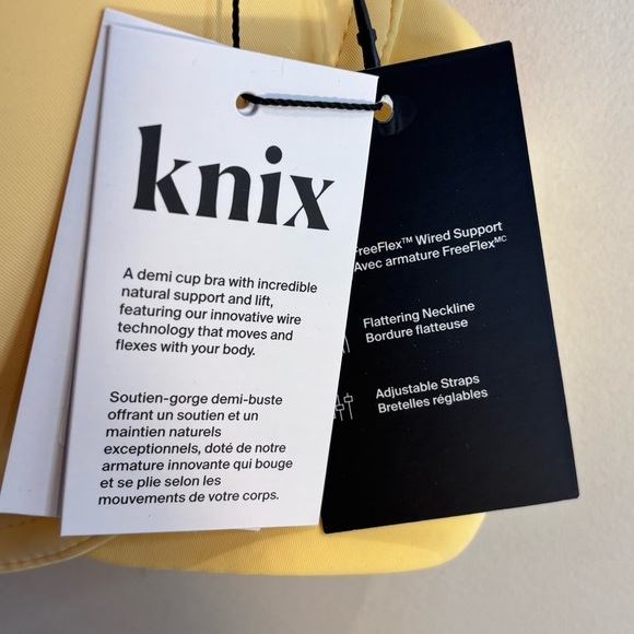 KNIX Sz 42DD Freeflex Demi Bra Padded Adjustable Straps and Back Buttercup NEW - Picture 3 of 8